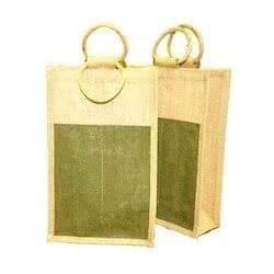 Jute Double Bottle Wine Bag